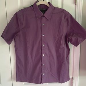 Banana Republic button down short sleeve shirt. Size medium in a light wine